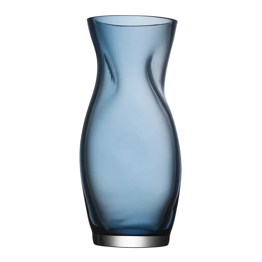 Squeeze vase 23 cm blå