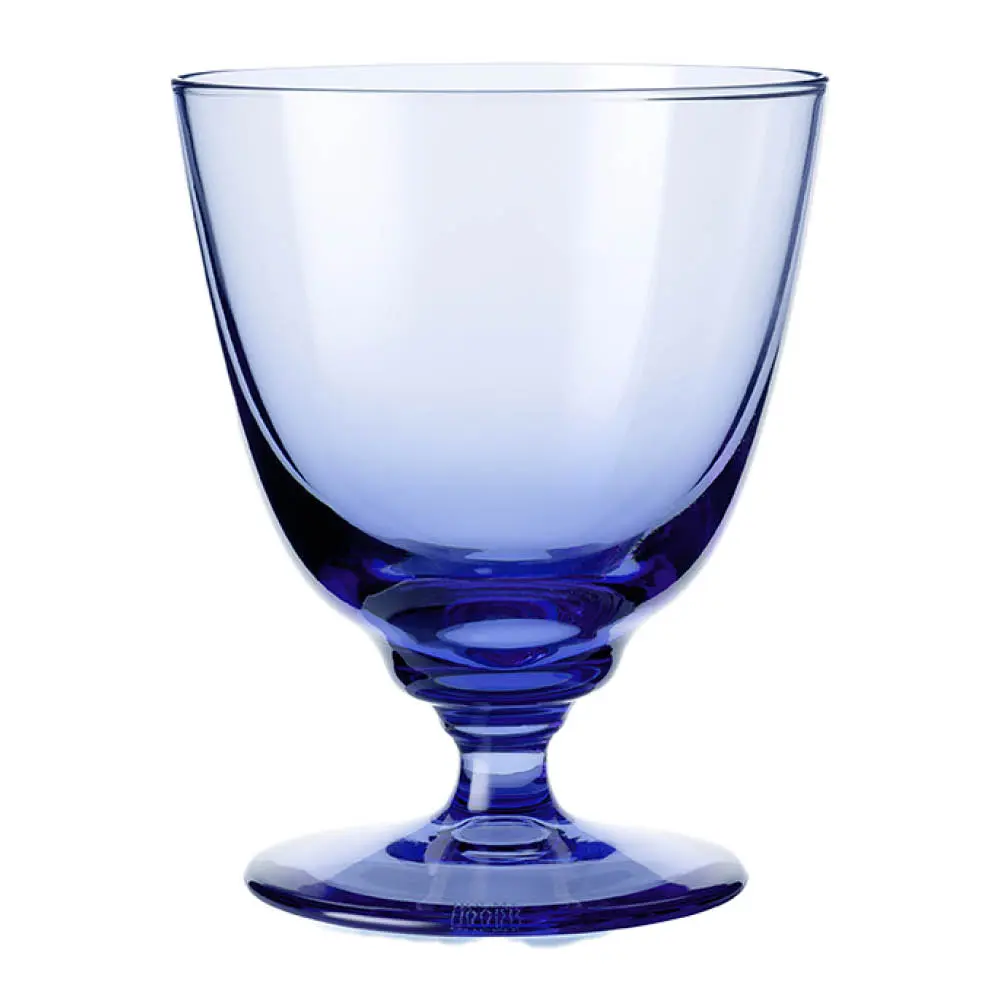 Flow glass med stett 35 cl mørk blå