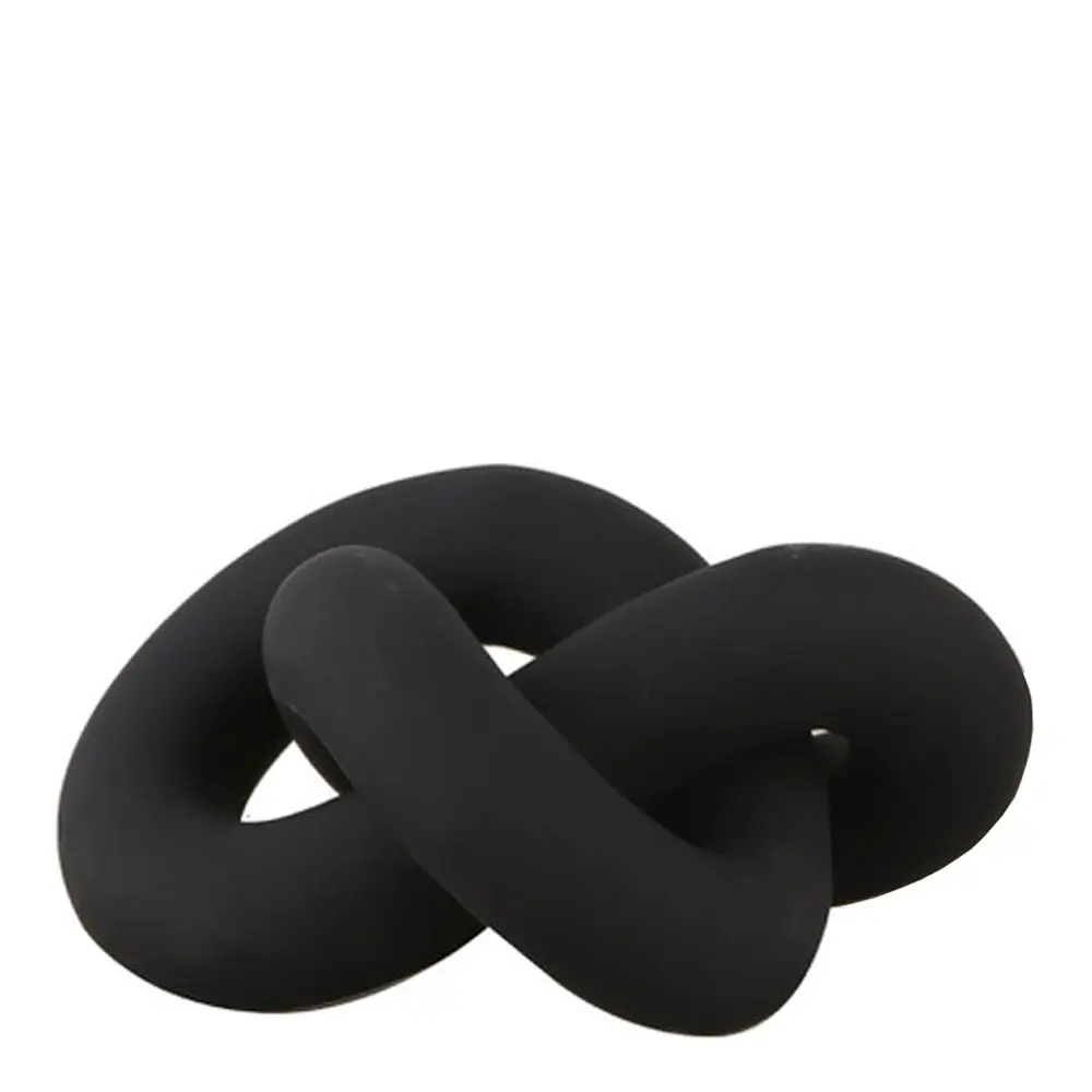 Knot table skulptur 9x19x15 cm svart