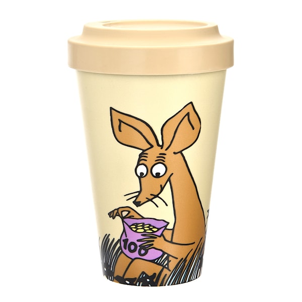 Mumin take away mugg 45 cl Sniff räkna pengar beige