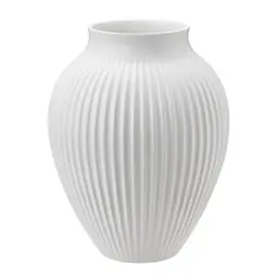 Knabstrup Keramik Ripple Maljakko 20 cm Valkoinen