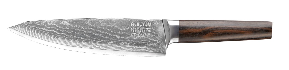 G.R.Y.M – Damascus Kockkniv 20 cm