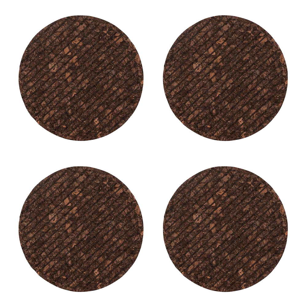 Sagaform – Dante Coasters 10cm 4-pack Brun