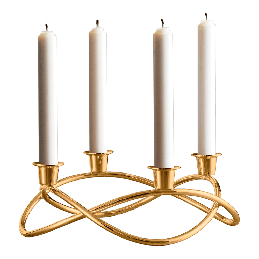 Georg Jensen – Season Ljusstake 4-armad 26 cm Guld blank