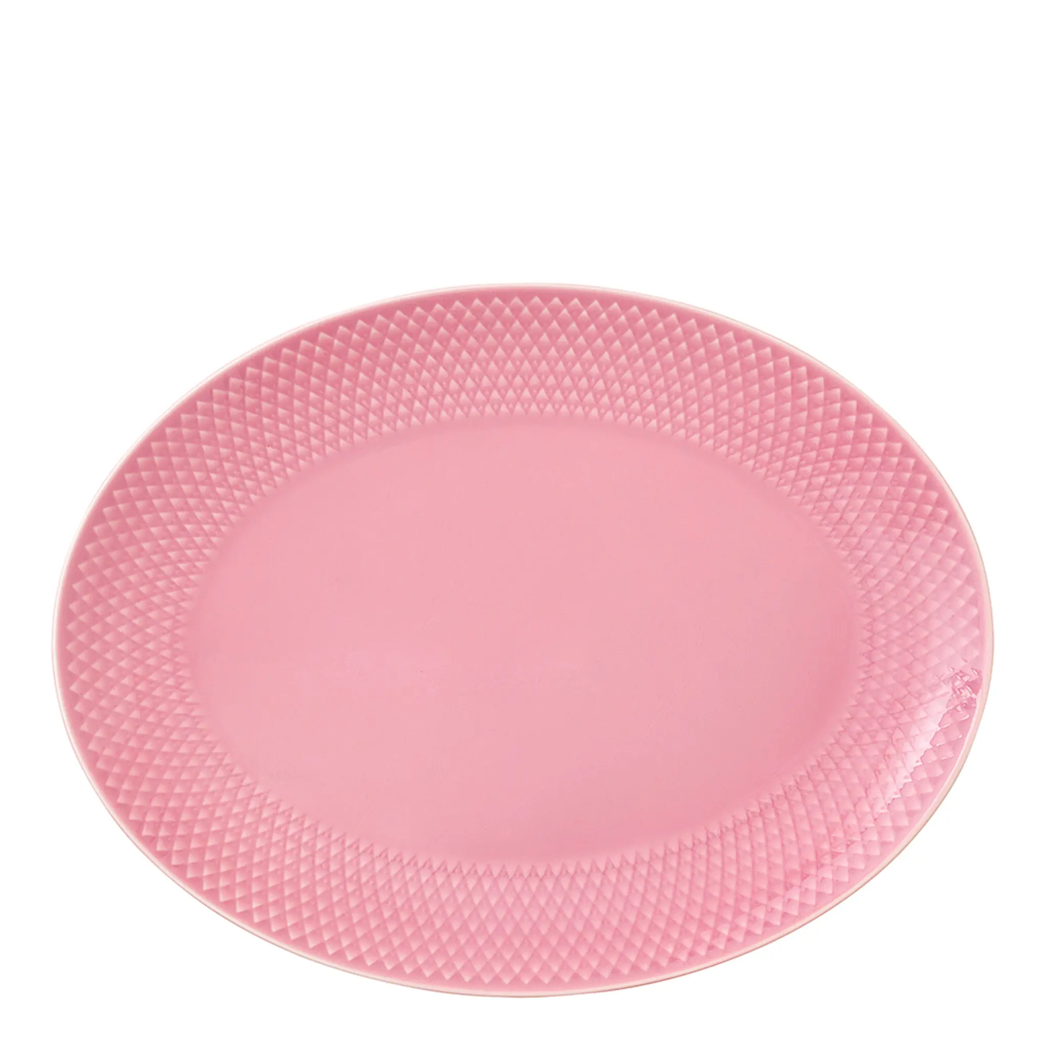 Lyngby Porcelæn Rhombe Color Serveringsfat Ovalt 28.5x21.5 cm Rosa