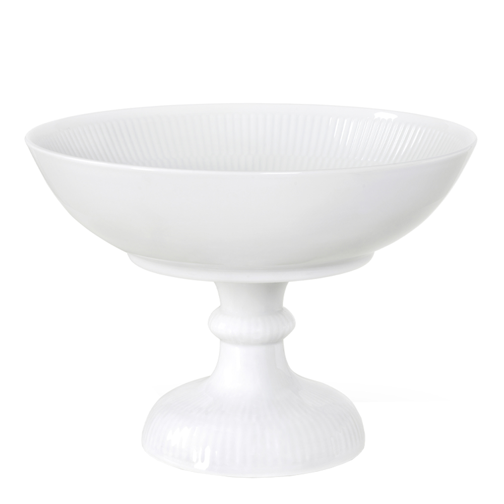 Royal Copenhagen – White Fluted Skål på Fot 15 cm