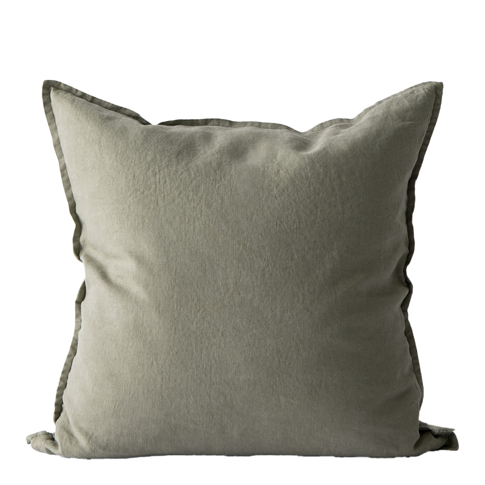 Produktfoto för Tell Me More Washed linen kuddfodral 50x50 cm Olive