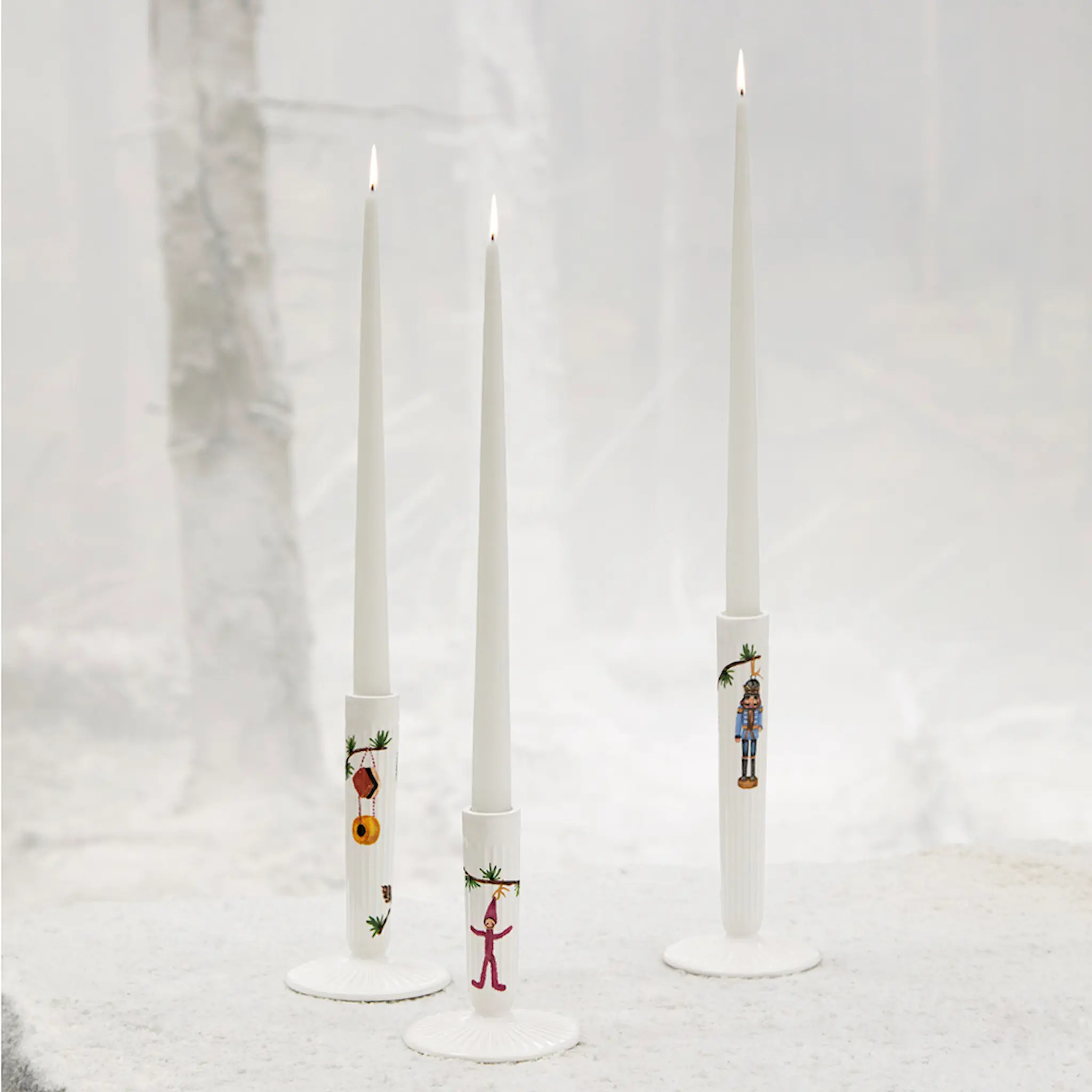 Kähler Hammershøi Christmas Kynttilänjalka 16 cm Valkoinen