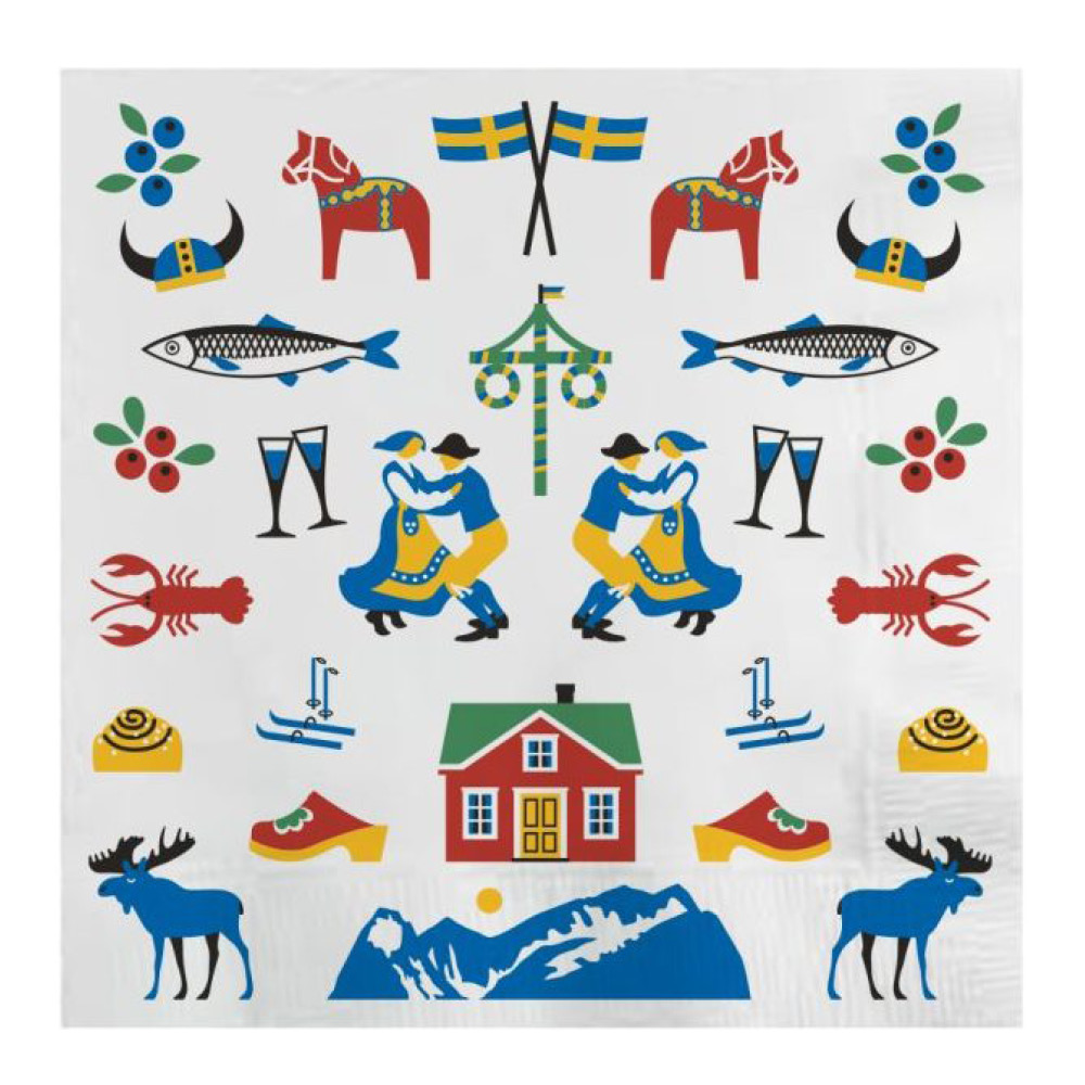 Citronelles - Sweden Traditions Servett 33x33 cm 25-pack Multi