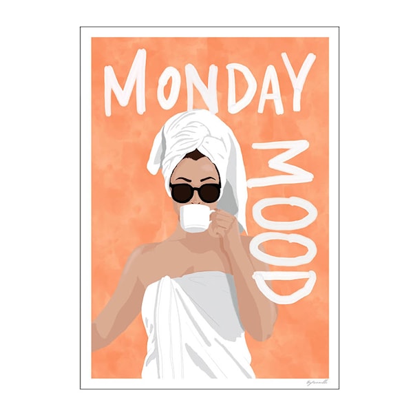 ByKammille poster 50x70 cm monday mood