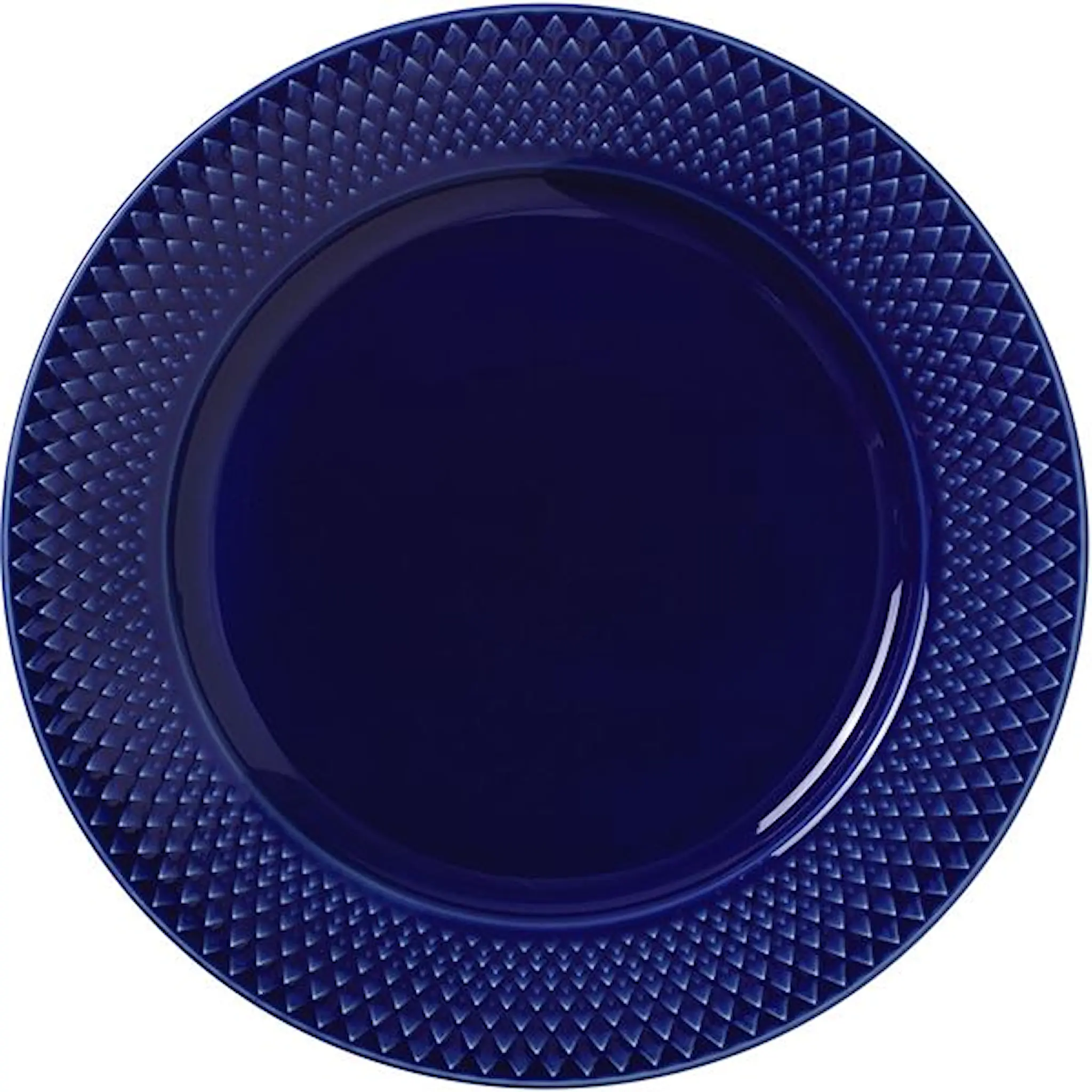 Lyngby Porcelæn Rhombe Color lunsjtallerken 23 cm mørk blå