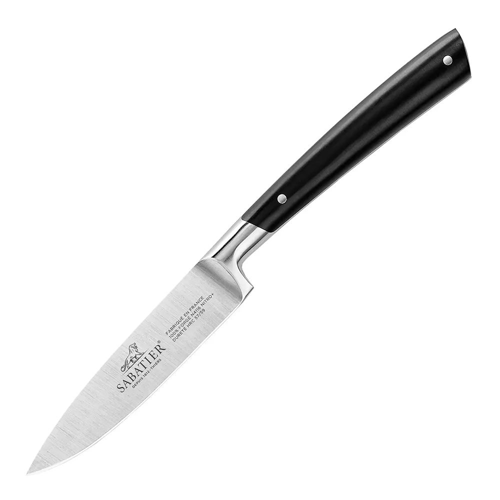 Edonist skrellekniv 10 cm stål/sort