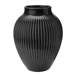 Knabstrup Keramik Ripple Vas 20 cm Svart