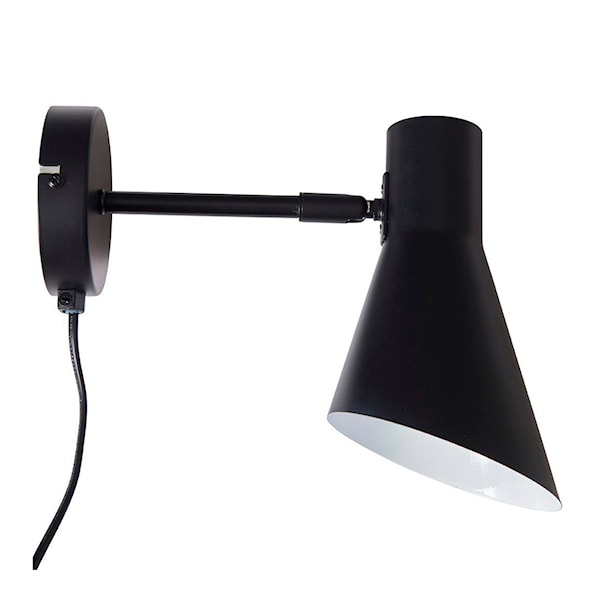 DL12 vägglampa 20 cm svart