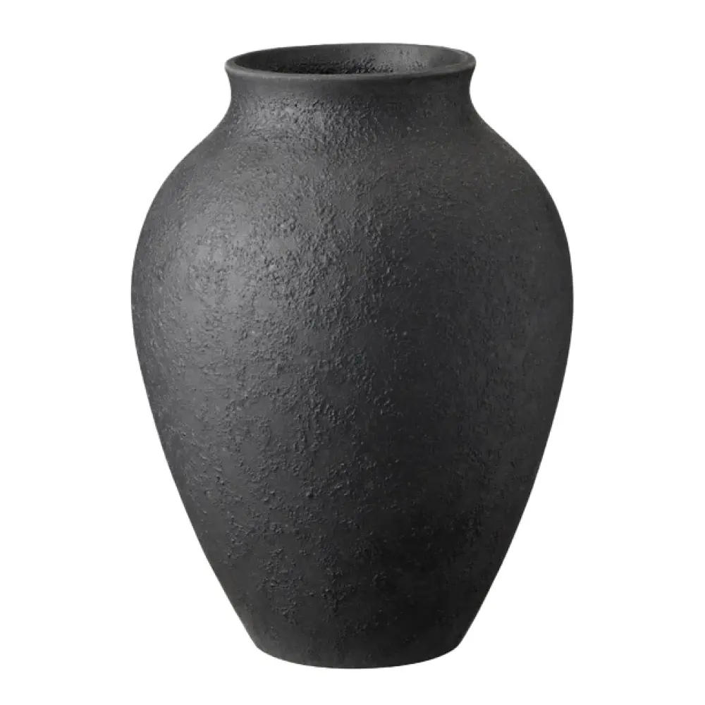 Knabstrup vase 20 cm svart