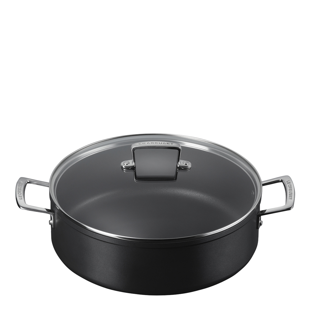 Le Creuset – Toughened Non-Stick Sauteusegryta med glaslock 30 cm