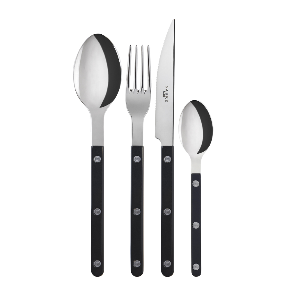 Sabre – Bistrot Bestickset 4 delar Svart