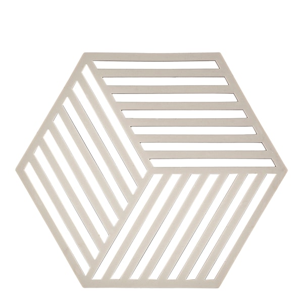 Hexagon Grytunderlägg SilIkon 16 cm Varmgrå