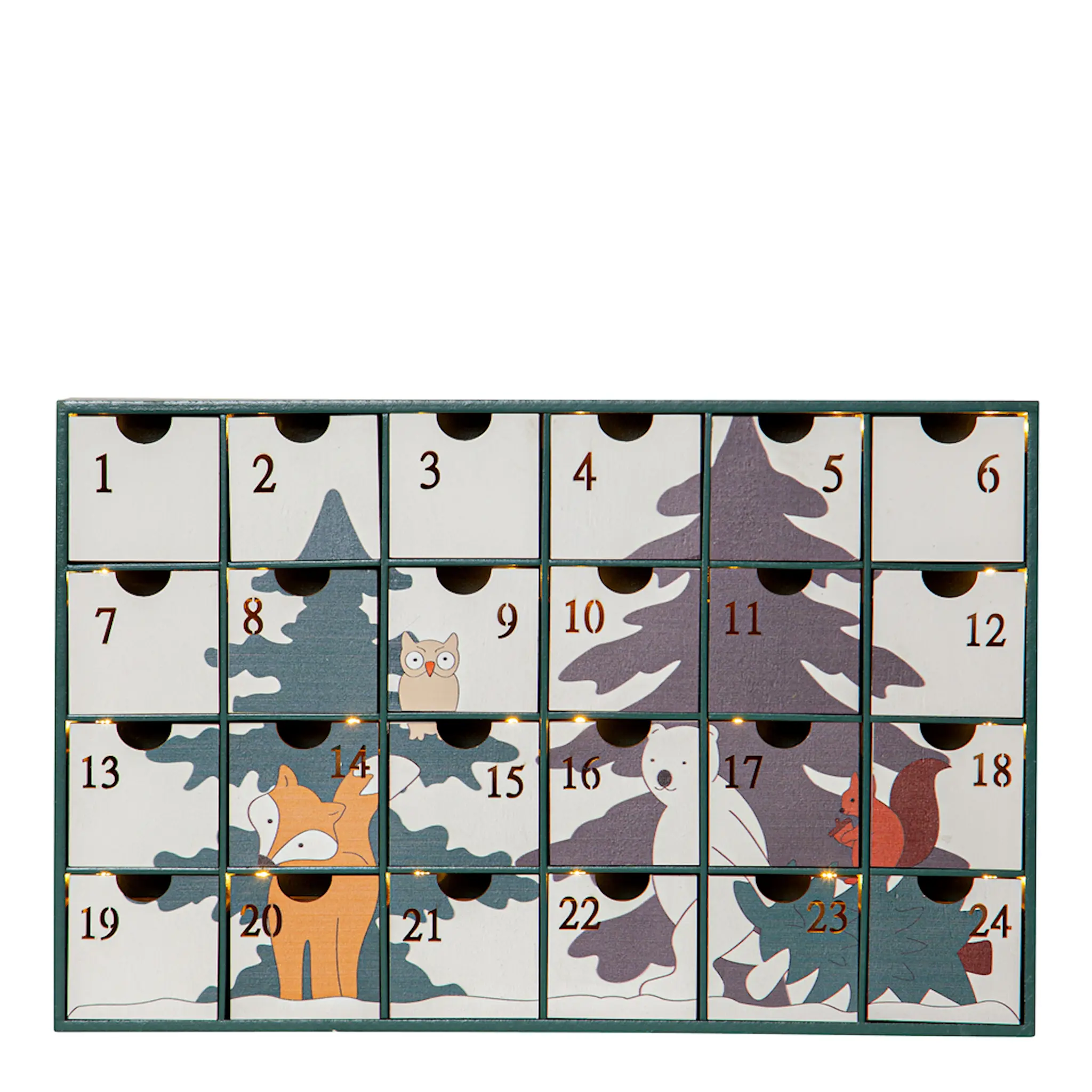 Star Trading Forest Friends Joulukalenteri 24,5 cm Monivärinen
