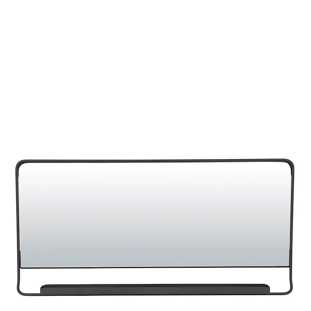 Chic speil med hylle 80x40 cm svart