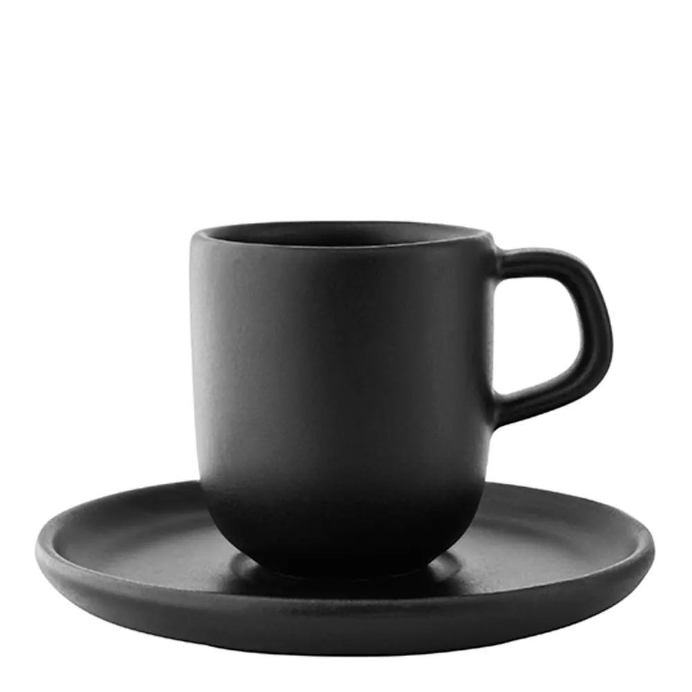 Nordic Kitchen espresso kopp 7 cl med underskål svart