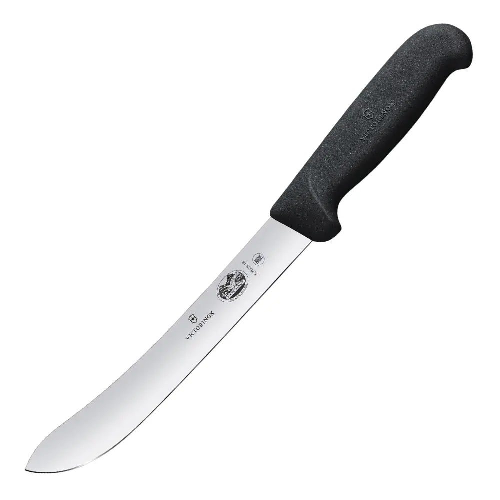 Fibrox slaktekniv buet 18 cm svart