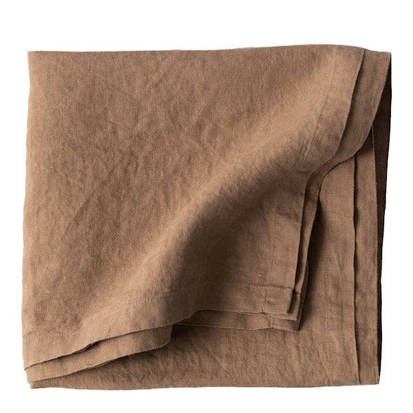 Bordsduk Linne 175x175 cm Hazelnut