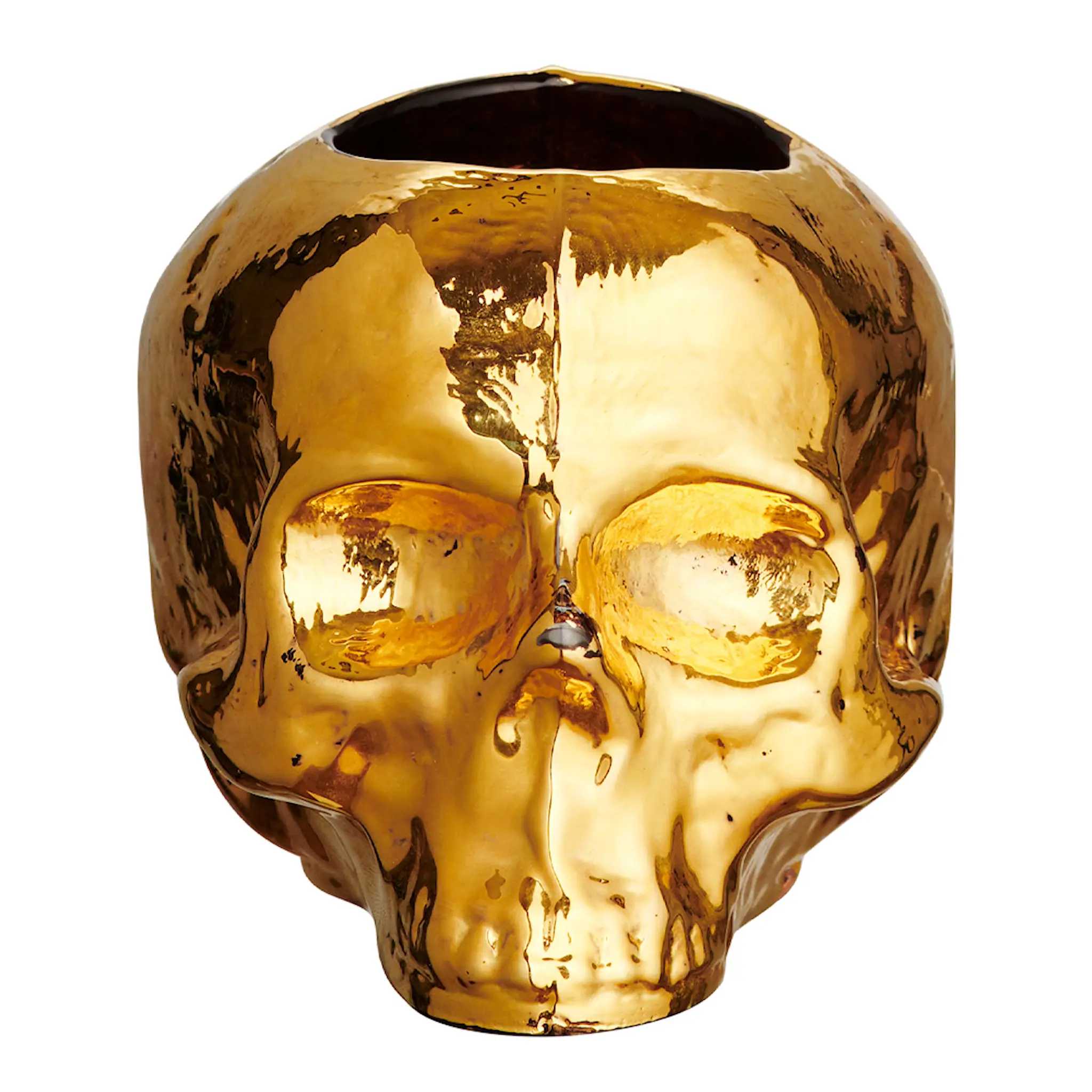 Orrefors Still Life skull lyslykt 8,5 cm gull