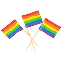 Pride Flagga Med Träpinne 12-Pack