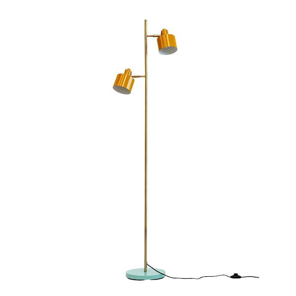 Ocean golvlampa 160 cm curry/mässing/turkos