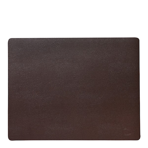 Leather Serene Square Bordstablett L 35x44 cm Hazel
