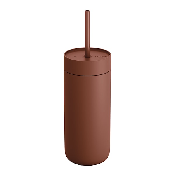 Carter Cold Desert Capsule tumbler med sugrör 475 ml sienna