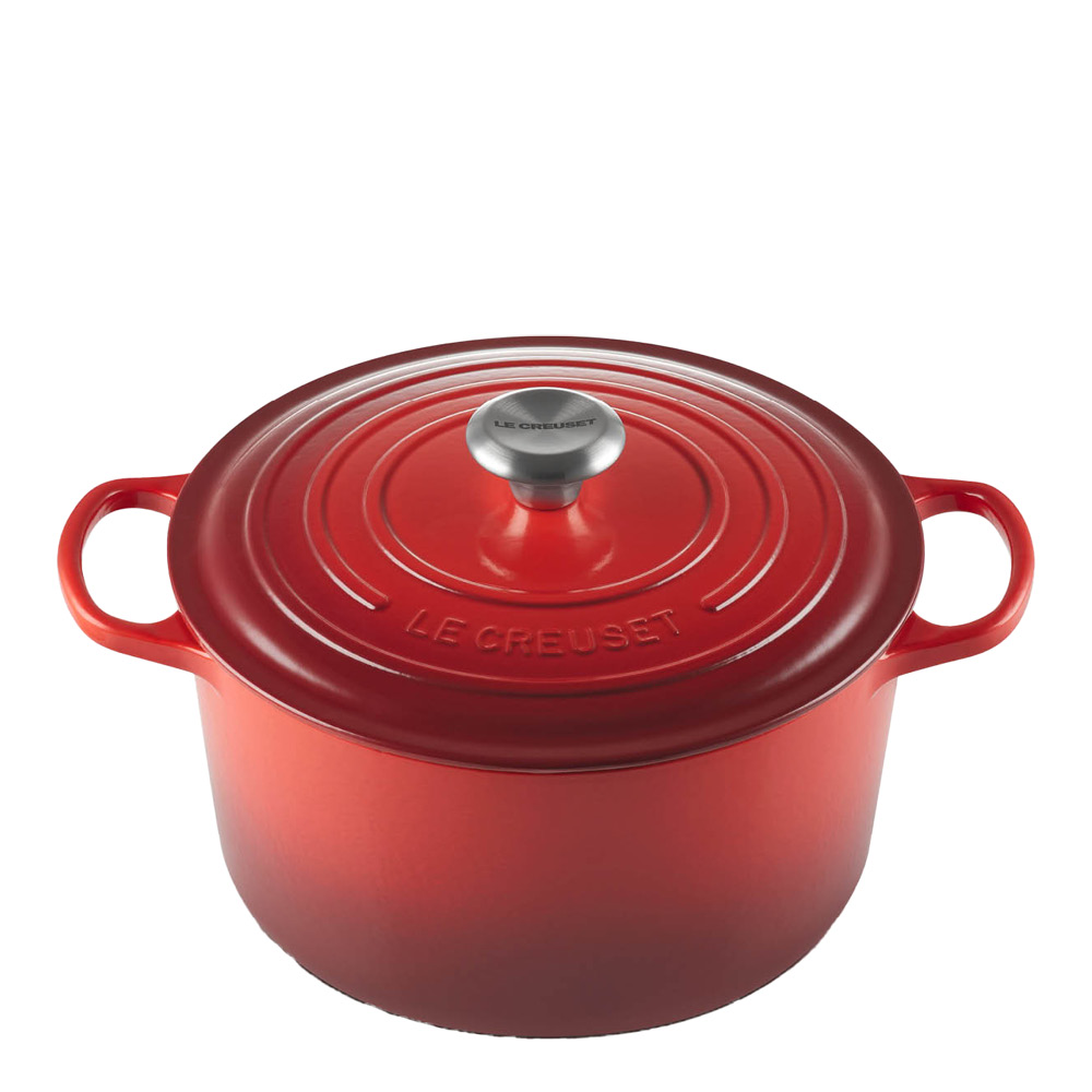 Le Creuset – Signature Gjutjärnsgryta rund 26 cm 6,3 L Cerise