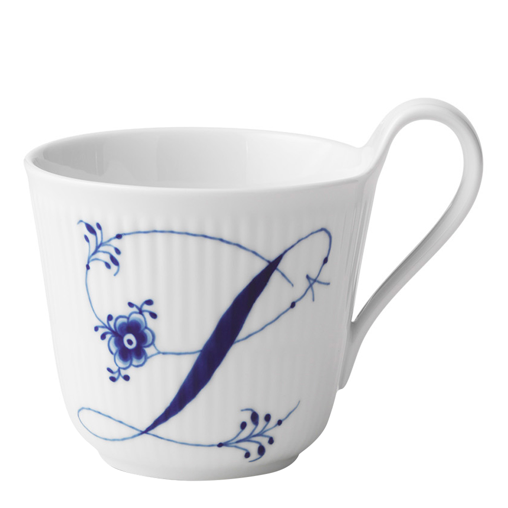 Royal Copenhagen – Blue Fluted Pl Alphabet Mugg 33 cl L