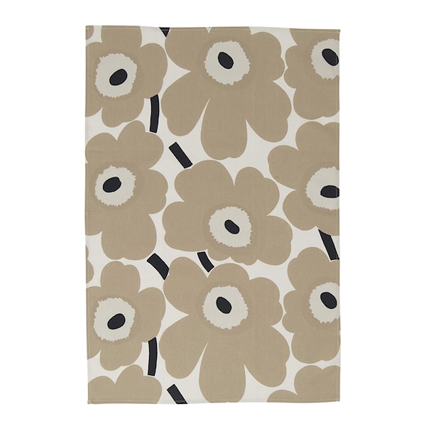 Pieni Unikko kökshandduk 47x70 cm 2-pack vit/beige/mörkblå