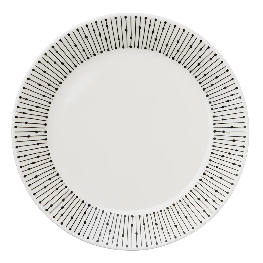 Mainio Sarastus tallerken 15 cm hvit/svart
