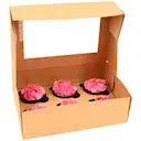 Muffinslåda Naturlig För 6 cupcakes/Muffins 3-Pack