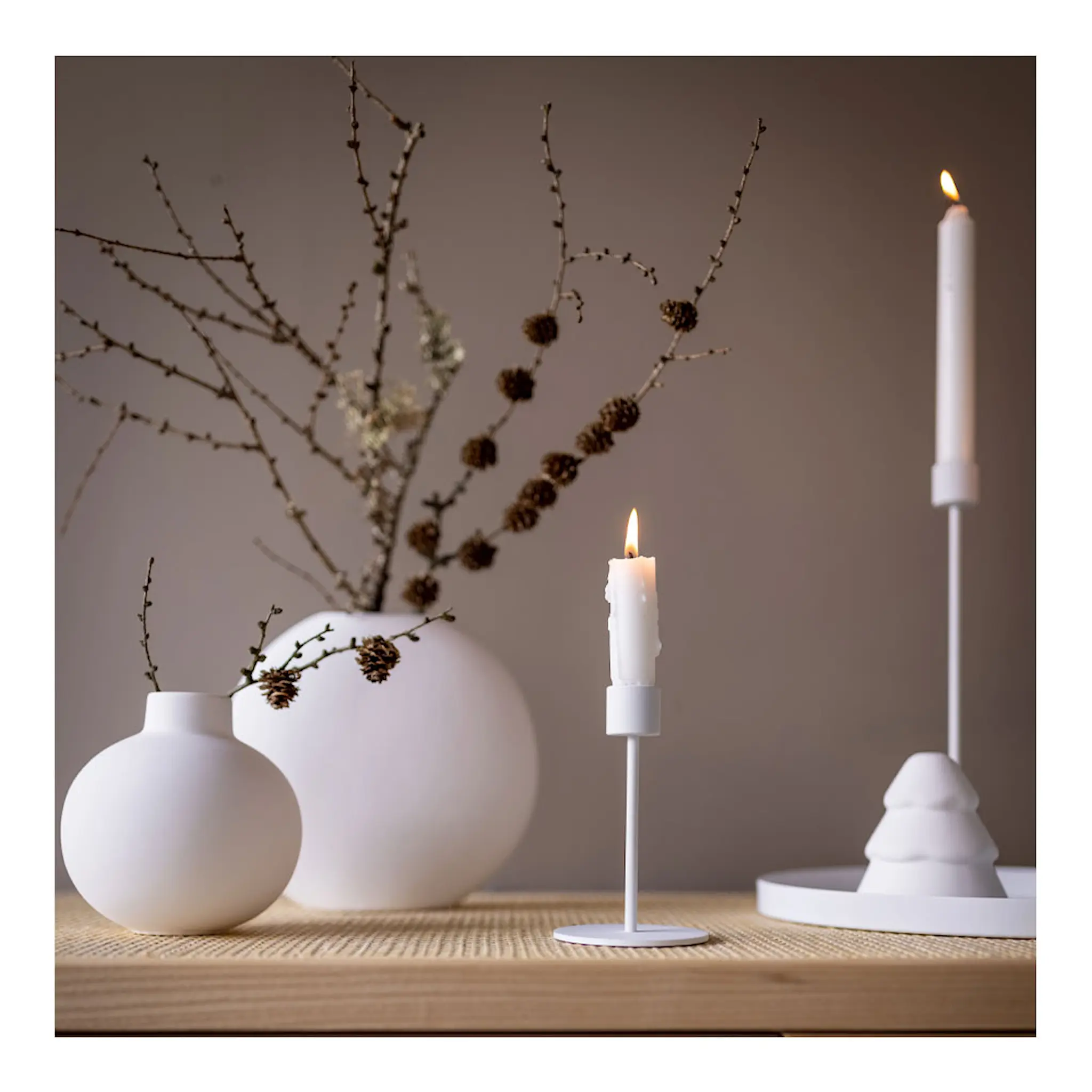 Cooee Candlestick Kynttilänjalka 13 cm Valkoinen