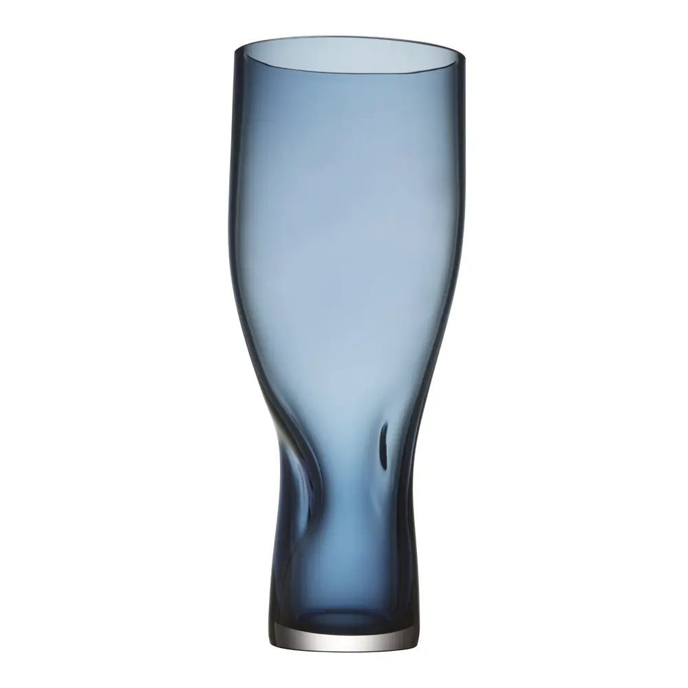 Squeeze vase 34 cm blå