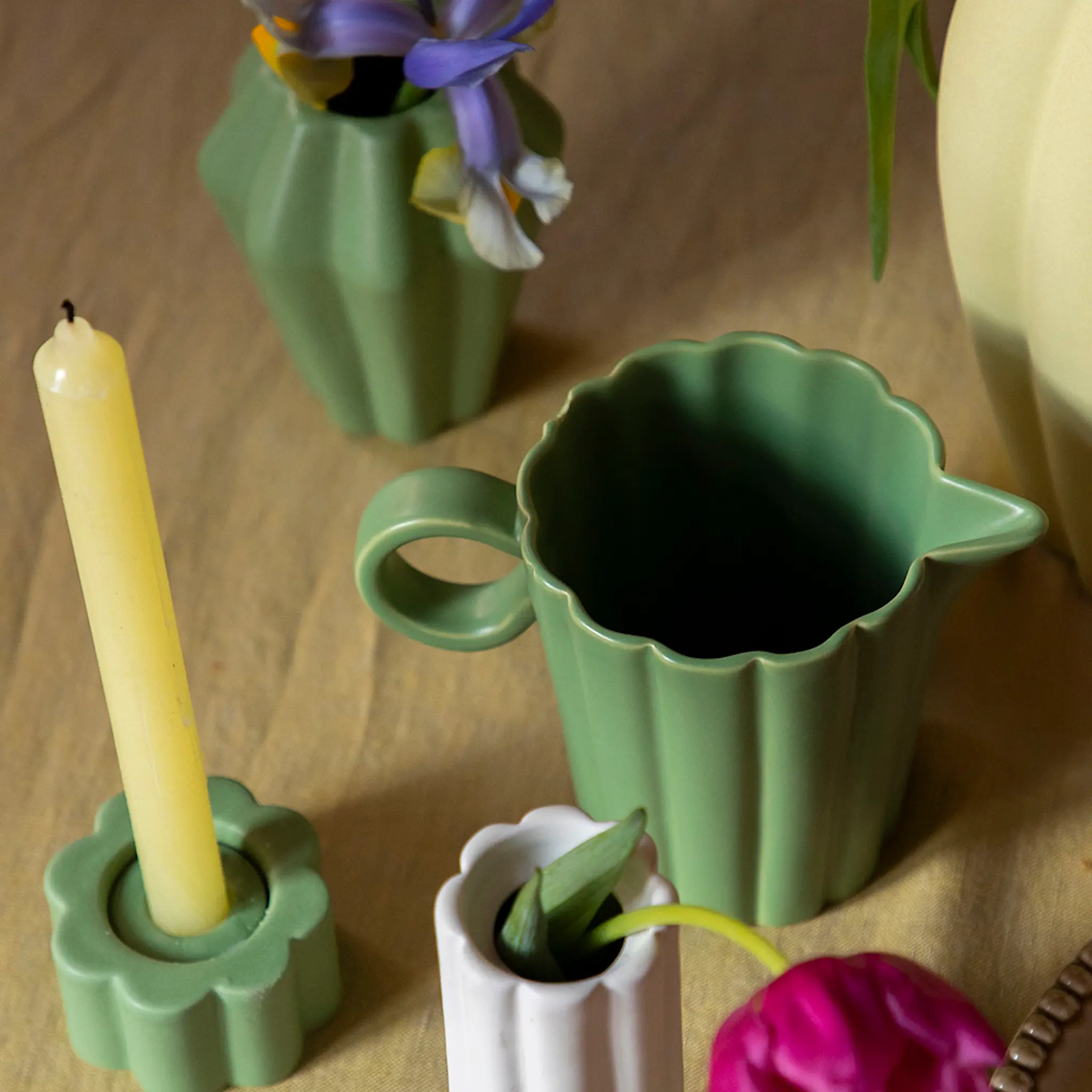PotteryJo Birgit vase 14 cm olive