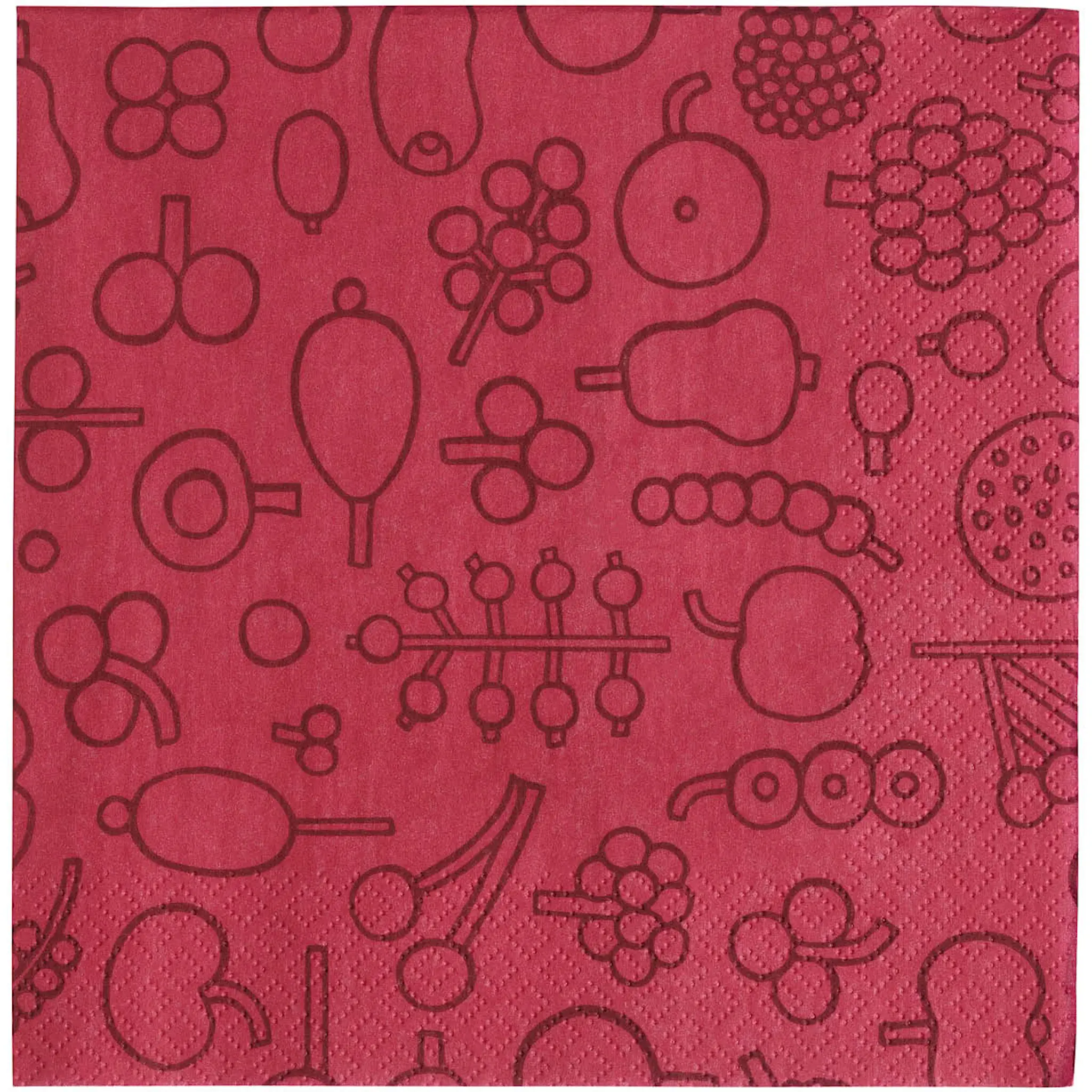 iittala Oiva Toikka Collection serviett 33x33 cm frutta rød