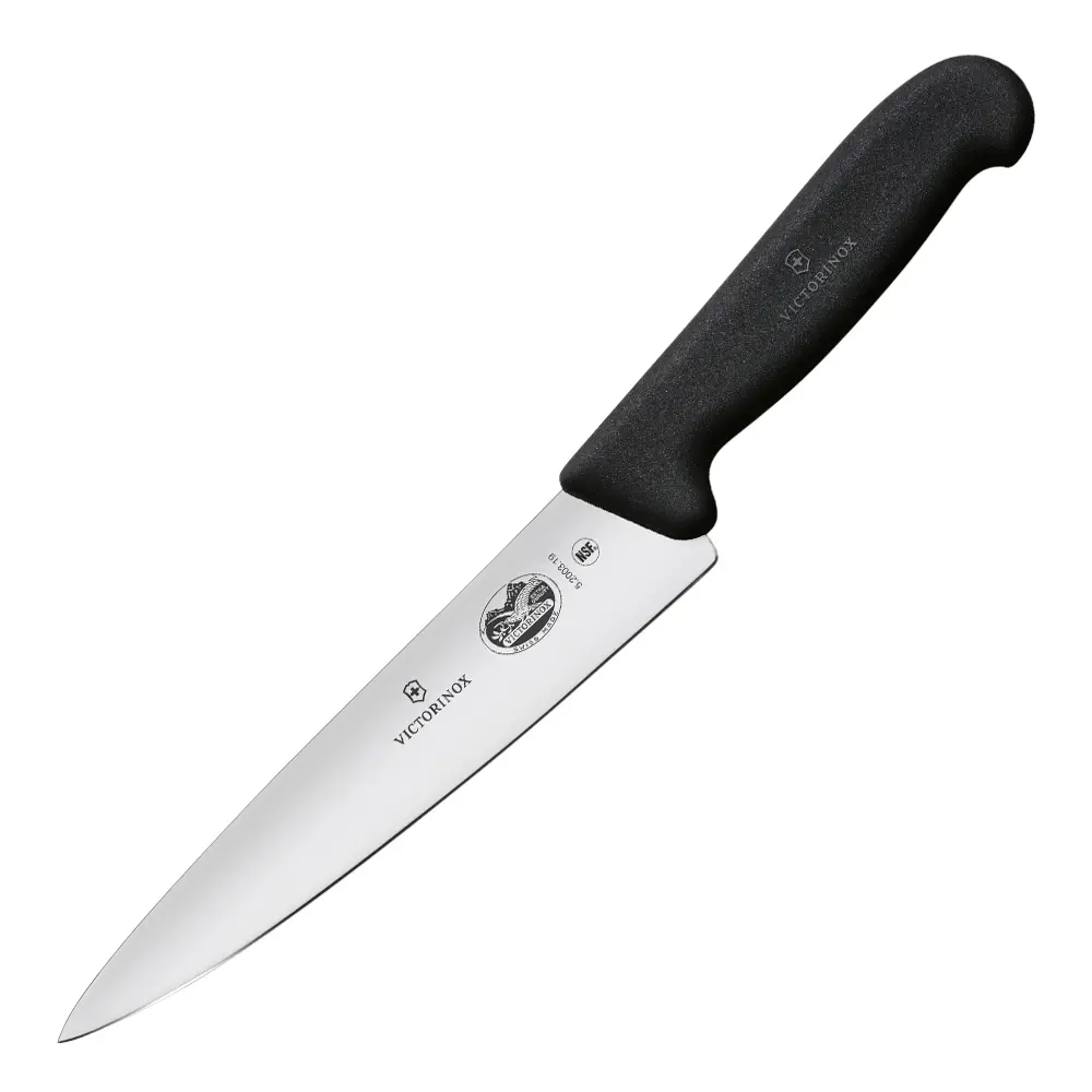 Fibrox kokkekniv 19 cm svart