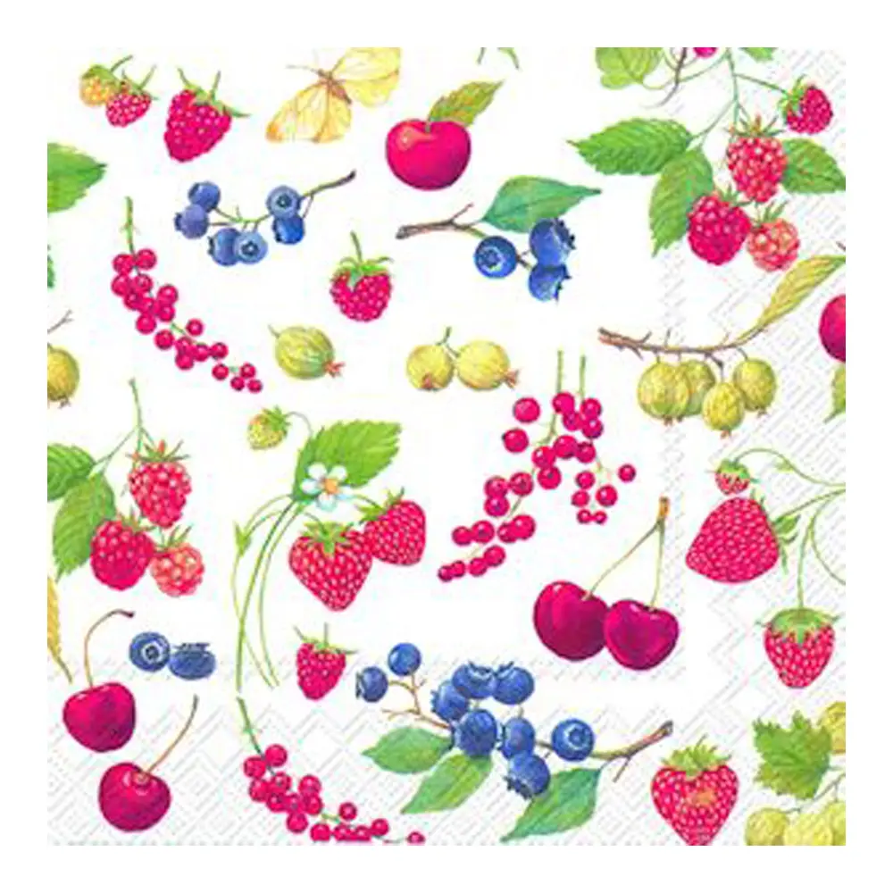 Serviett fruits of summer 33x33 cm