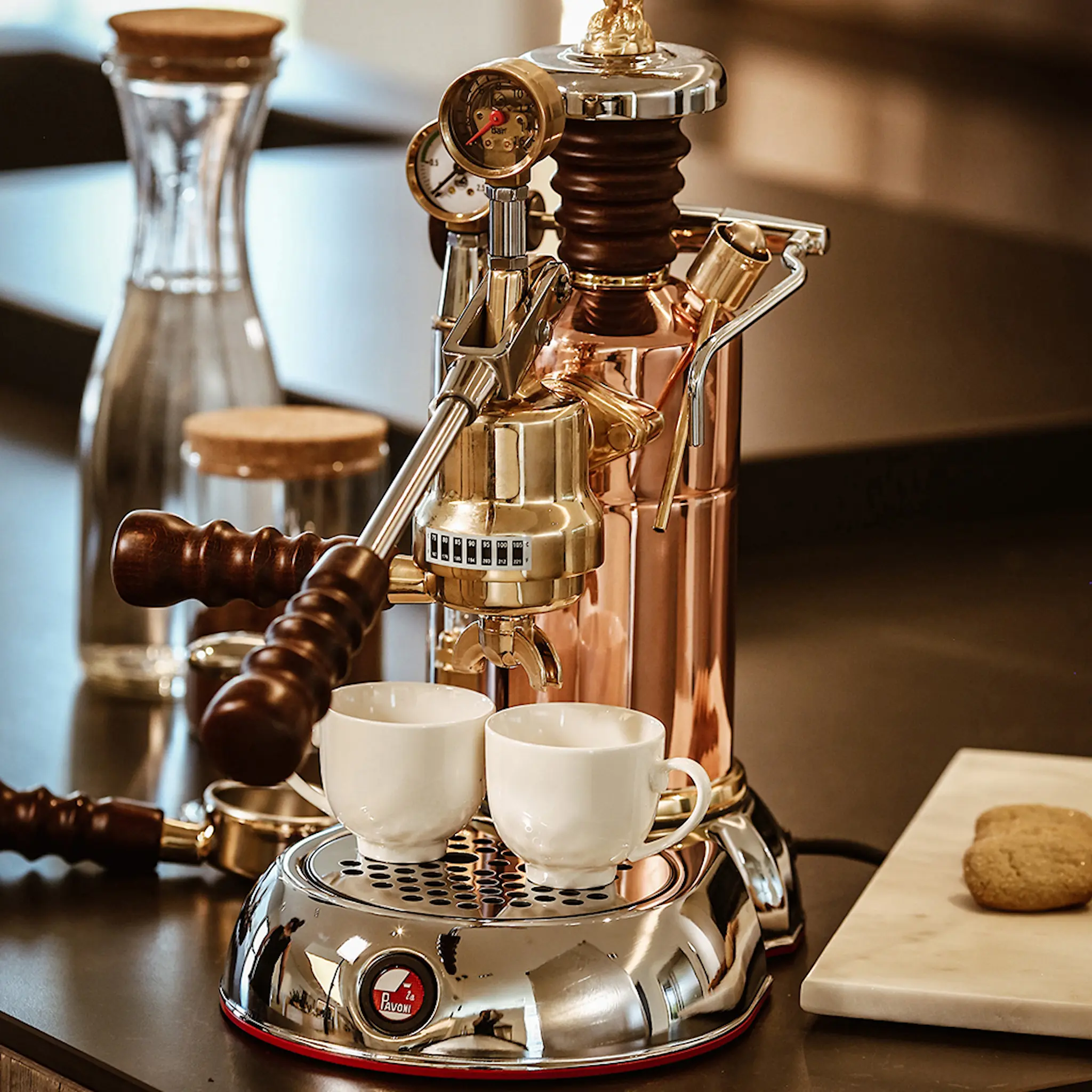 La Pavoni Esperto manuell kaffemaskin m hevearm 950W kobber