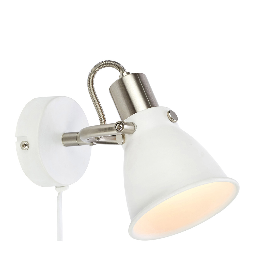 Markslöjd – Alton vägglampa 20 cm vit/krom