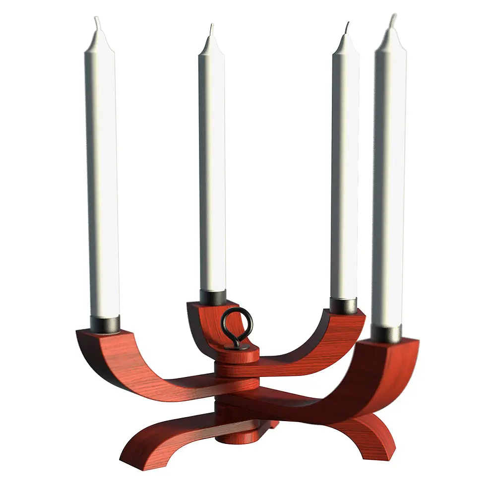Nordic light lysestake 4-armet rød limited edition