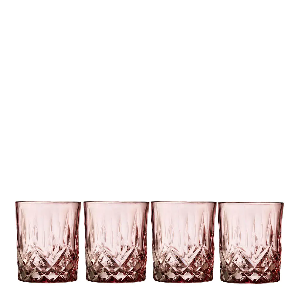 Sorrento Whiskyglass 32 cl 4 stk rosa