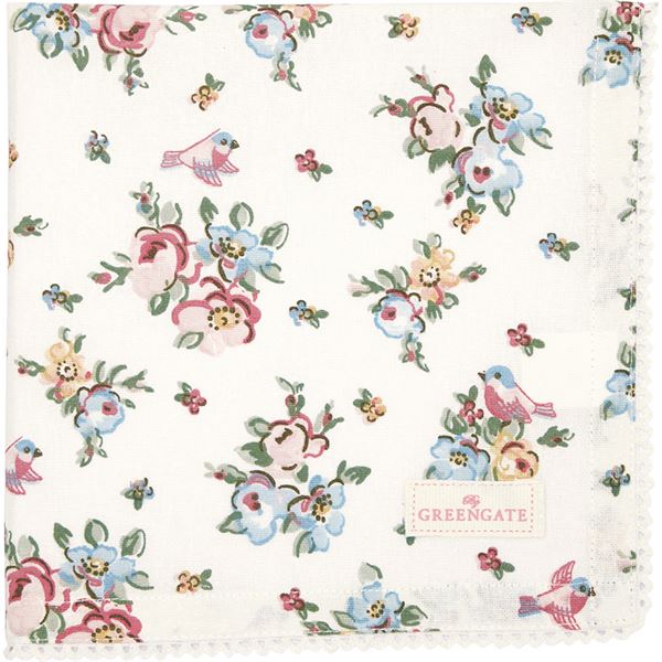 GreenGate - Ellie Tygservett 40x40 cm M/Spets White