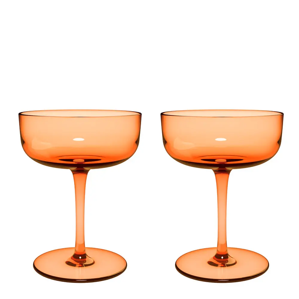 Champagneglass coupe 10 cl 2 stk apricot