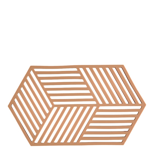 Hexagon Grytunderlägg 24 cm Light Terracotta